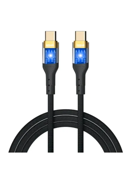 iggual Cable tipo C a tipo C 3A 1 metro trenzado LED