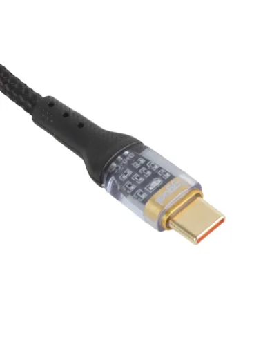 iggual Cable tipo C a tipo C 3A 1 metro trenzado LED