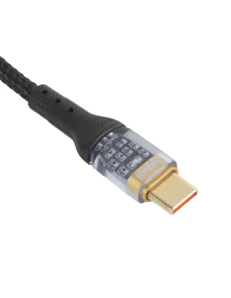 iggual Cable tipo C a tipo C 3A 1 metro trenzado LED