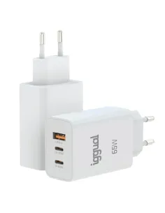 iggual Cargador triple USB-A + 2 x tipo C GaN 65W