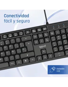 iggual Teclado USB estándar CK-SILENT-105T negro 2