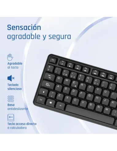 iggual Teclado USB estándar CK-SILENT-105T negro