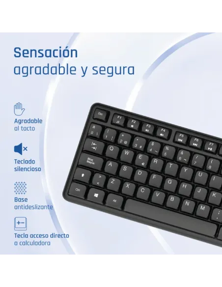 iggual Teclado USB estándar CK-SILENT-105T negro