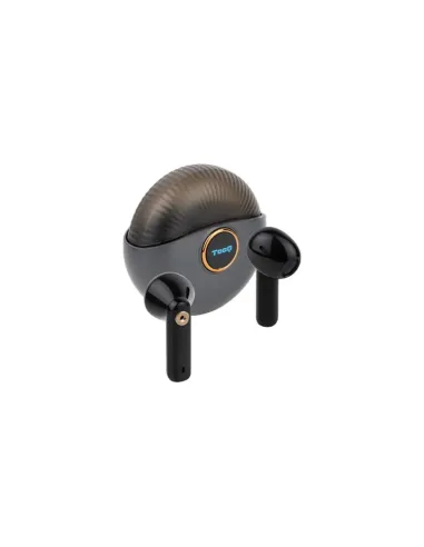 TooQ Snail Auriculares Inalámbricos + Micrófono Bluetooth con Estuche de Carga, Gris/Negros