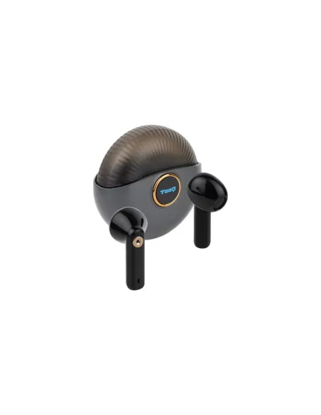 TooQ Snail Auriculares Inalámbricos + Micrófono Bluetooth con Estuche de Carga, Gris/Negros