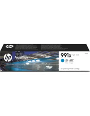 HP Cartucho Original HP PageWide 991X de alta capacidad cian