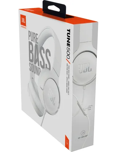 JBL Tune 500 Auriculares Alámbrico Diadema Llamadas Música Blanco
