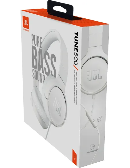 JBL Tune 500 Auriculares Alámbrico Diadema Llamadas Música Blanco