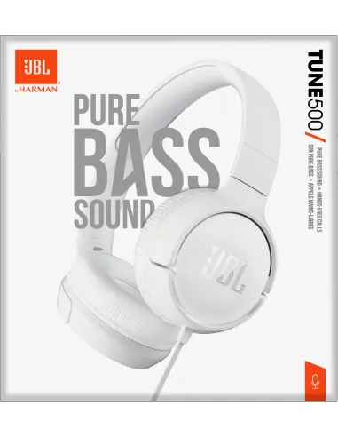 JBL Tune 500 Auriculares Alámbrico Diadema Llamadas Música Blanco
