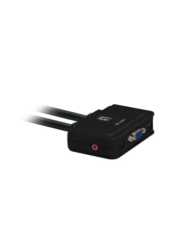LevelOne KVM de 2 puertos, VGA, USB, Audio