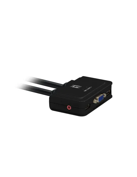 LevelOne KVM de 2 puertos, VGA, USB, Audio