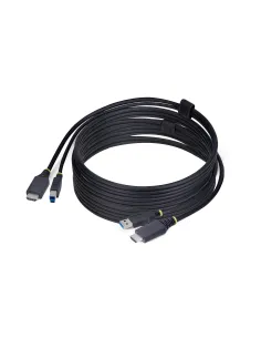 StarTech.com Cable KVM HDMI y USB 3.0 5Gbps de 3m - 4K 60Hz - Cable Combo HDMI 2.0 y USB para Switch Conmutador KVM
