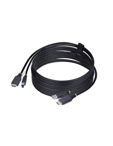 StarTech.com Cable KVM HDMI y USB 3.0 5Gbps de 3m - 4K 60Hz - Cable Combo HDMI 2.0 y USB para Switch Conmutador KVM