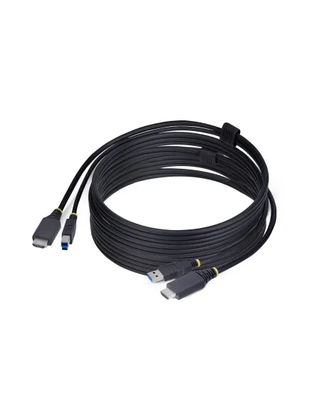 StarTech.com Cable KVM HDMI y USB 3.0 5Gbps de 3m - 4K 60Hz - Cable Combo HDMI 2.0 y USB para Switch Conmutador KVM