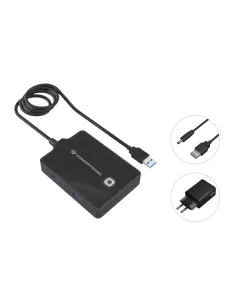 Conceptronic HUBBIES11BP base para portátil y replicador de puertos USB 3.2 Gen 1 (3.1 Gen 1) Type-A Negro