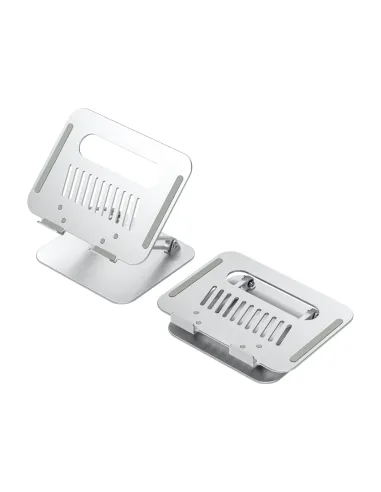AISENS Soporte de Sobremesa XL 10-17 Ajustable para Portatil   Tablet, Plata