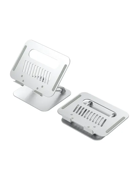 AISENS Soporte de Sobremesa XL 10-17 Ajustable para Portatil   Tablet, Plata