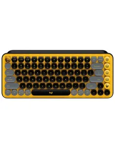 Teclado logitech pop keys blast yellow wireless inalambrico