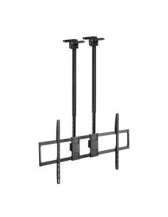 TooQ Soporte de Techo Extensible con doble mástil para Pantallas 60”-120", Negro