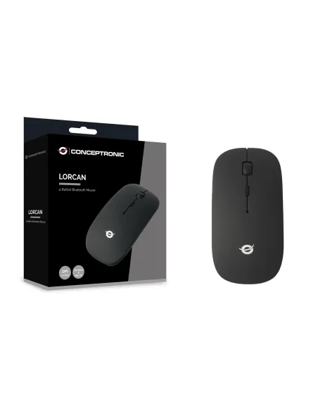 Conceptronic LORCAN01B ratón Oficina Ambidextro Bluetooth Óptico 1600 DPI