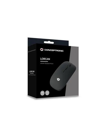 Conceptronic LORCAN01B ratón Oficina Ambidextro Bluetooth Óptico 1600 DPI
