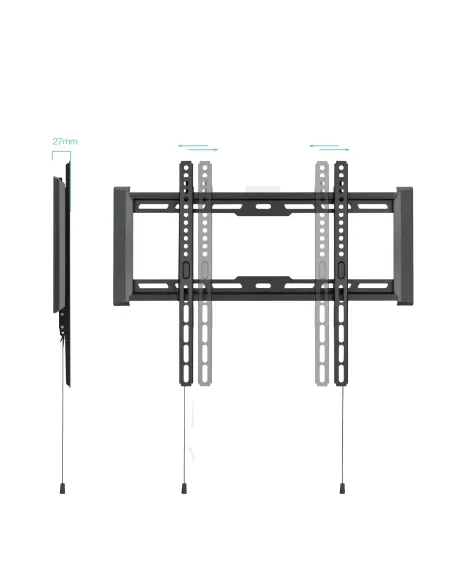 TooQ Soporte Fijo de pared para pantallas 32"- 70", Negro