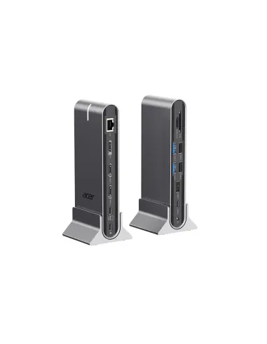 Acer HP.DSCAB.022 base para portátil y replicador de puertos Alámbrico USB 3.2 Gen 1 (3.1 Gen 1) Type-C Plata