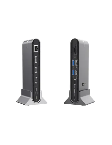 Acer HP.DSCAB.022 base para portátil y replicador de puertos Alámbrico USB 3.2 Gen 1 (3.1 Gen 1) Type-C Plata