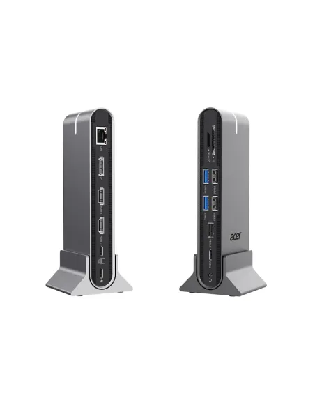 Acer HP.DSCAB.022 base para portátil y replicador de puertos Alámbrico USB 3.2 Gen 1 (3.1 Gen 1) Type-C Plata