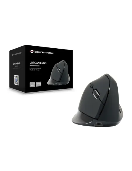 Conceptronic LORCAN03B ratón Oficina mano derecha Bluetooth Óptico 1600 DPI