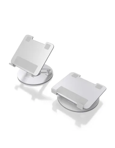 AISENS Soporte de Sobremesa Giratorio Ajustable Para Portatil   Tablet 7-13, Plata