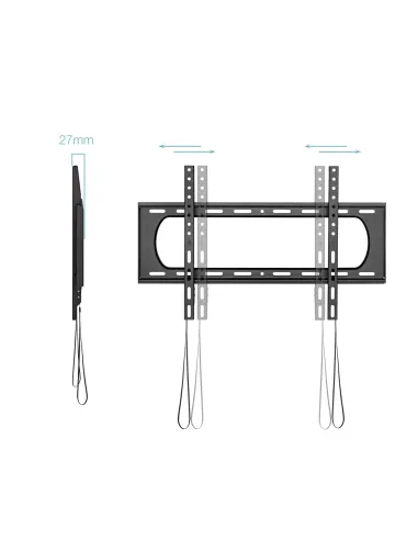 TooQ Soporte Fijo de pared para pantallas 37"- 80", Negro
