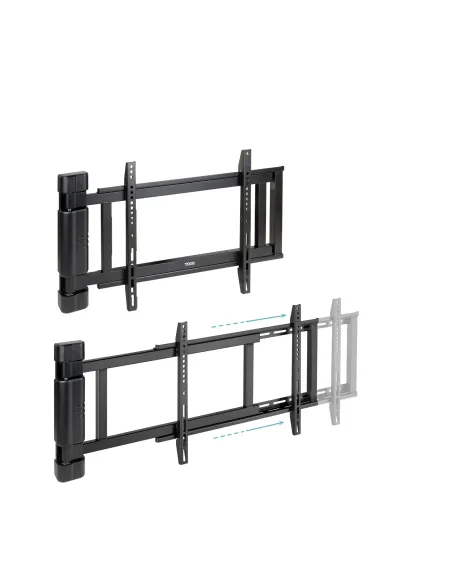 TooQ Soporte de pared Con regulación eléctrica para pantallas de 32” – 75”, Negro