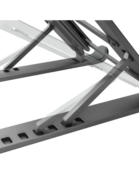 AISENS Soporte De Sobremesa Ajustable Para Portatil   Tablet, Gris Oscuro