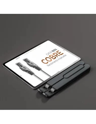 AISENS Soporte De Sobremesa Ajustable Para Portatil   Tablet, Gris Oscuro