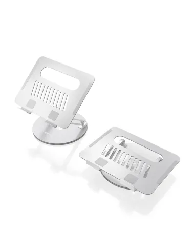 AISENS Soporte de Sobremesa XL Giratorio Ajustable para Portátil   Tablet 10-17, Plata