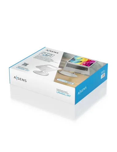 AISENS Soporte de Sobremesa XL Giratorio Ajustable para Portátil   Tablet 10-17, Plata