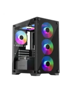 Caja ordenador gaming keep out xc - 201 glass matx argb cristal templado negro