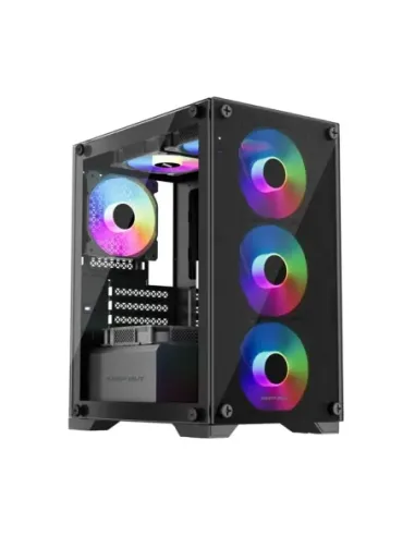 Caja ordenador gaming keep out xc - 201 glass matx argb cristal templado negro