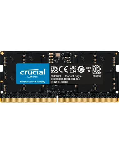 Memoria ddr5 16gb crucial  - sodimm - 4800 mhz - pc5 38400 cl40