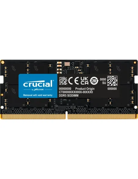 Memoria ddr5 16gb crucial  - sodimm - 4800 mhz - pc5 38400 cl40