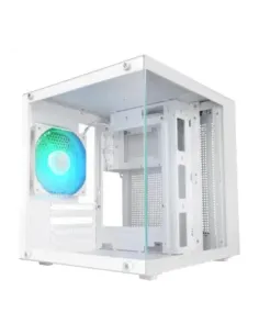 Caja ordenador mars gaming mc - cubew matx argb cristal templado blanca