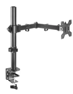Mars Gaming MARM1 Negro, Soporte de Monitor de Brazo para Pantallas Hasta 32”, Articulado y Regulable en Altura, Estructura