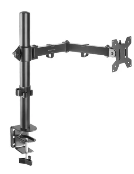 Mars Gaming MARM1 Negro, Soporte de Monitor de Brazo para Pantallas Hasta 32”, Articulado y Regulable en Altura, Estructura