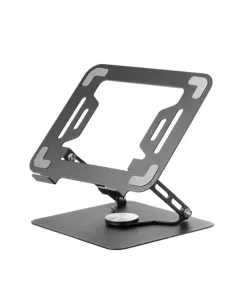 Mars Gaming MA-RSN, Soporte para Portátiles y Tablets hasta 17", Ajuste en Altura + Inclinación + Rotación 360º, Stand