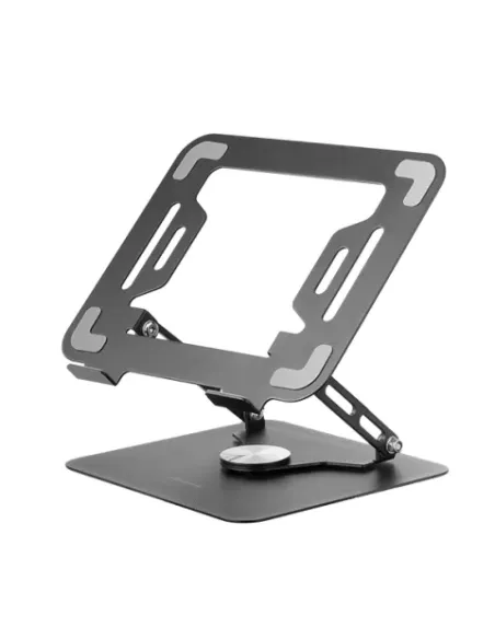 Mars Gaming MA-RSN, Soporte para Portátiles y Tablets hasta 17", Ajuste en Altura + Inclinación + Rotación 360º, Stand