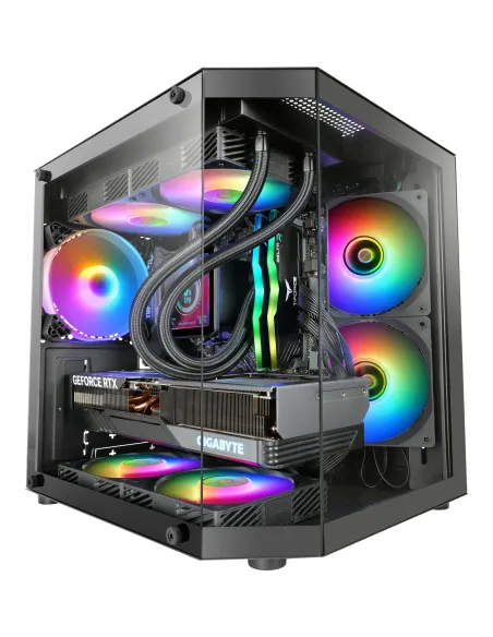 Mars Gaming MC-3TLITE Mini Tower Negro