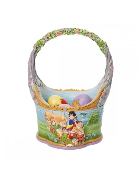 Cesta de pascua enesco con 3 huevos blancanieves