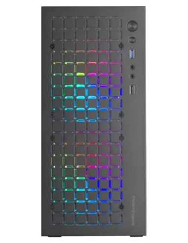 Mars Gaming MC-CORE, Caja Gaming Compacta MicroATX, Diseño Frontal Metal-Mesh, Ventana Lateral Completa, 2x Ventiladores FRGB