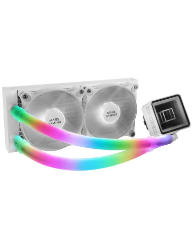 Mars Gaming MCA-WT, Funda ARGB para Tubos de Refrigeración Líquida, 30 LEDs Ultra Brillantes Personalizables ARGB, Silicona Eco